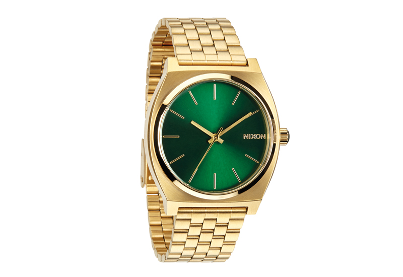 Time teller gold green sunray